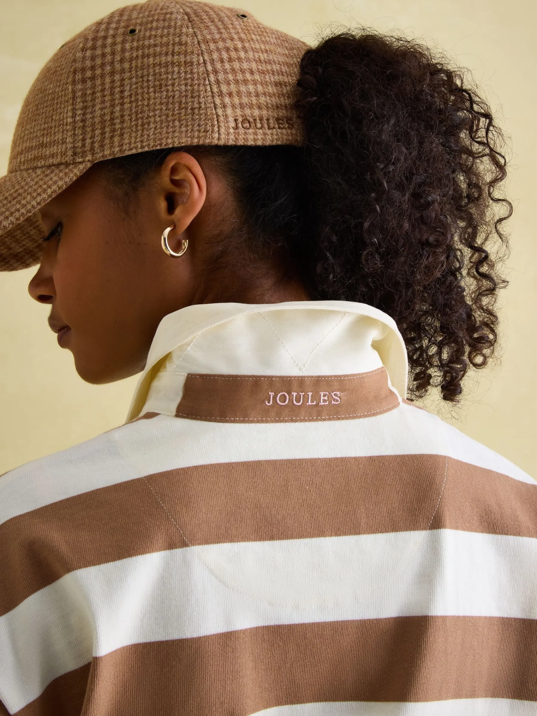 Lara Tan Brown Boxy Fit Rugby Shirt<Joules Best