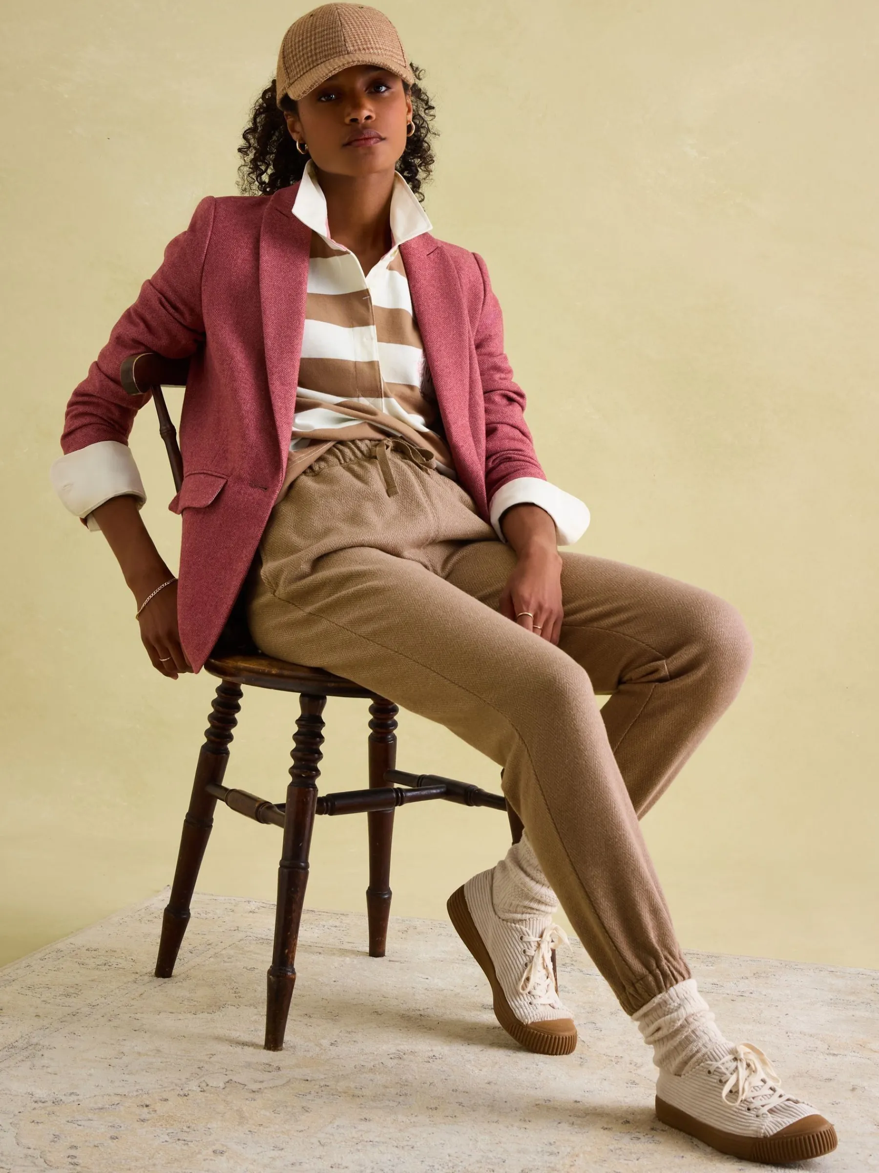 Lara Tan Brown Boxy Fit Rugby Shirt<Joules Best