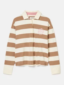 Lara Tan Brown Boxy Fit Rugby Shirt<Joules Best
