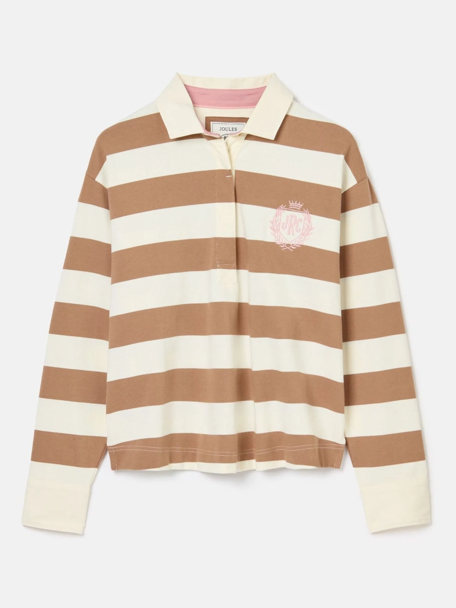 Lara Tan Brown Boxy Fit Rugby Shirt<Joules Best