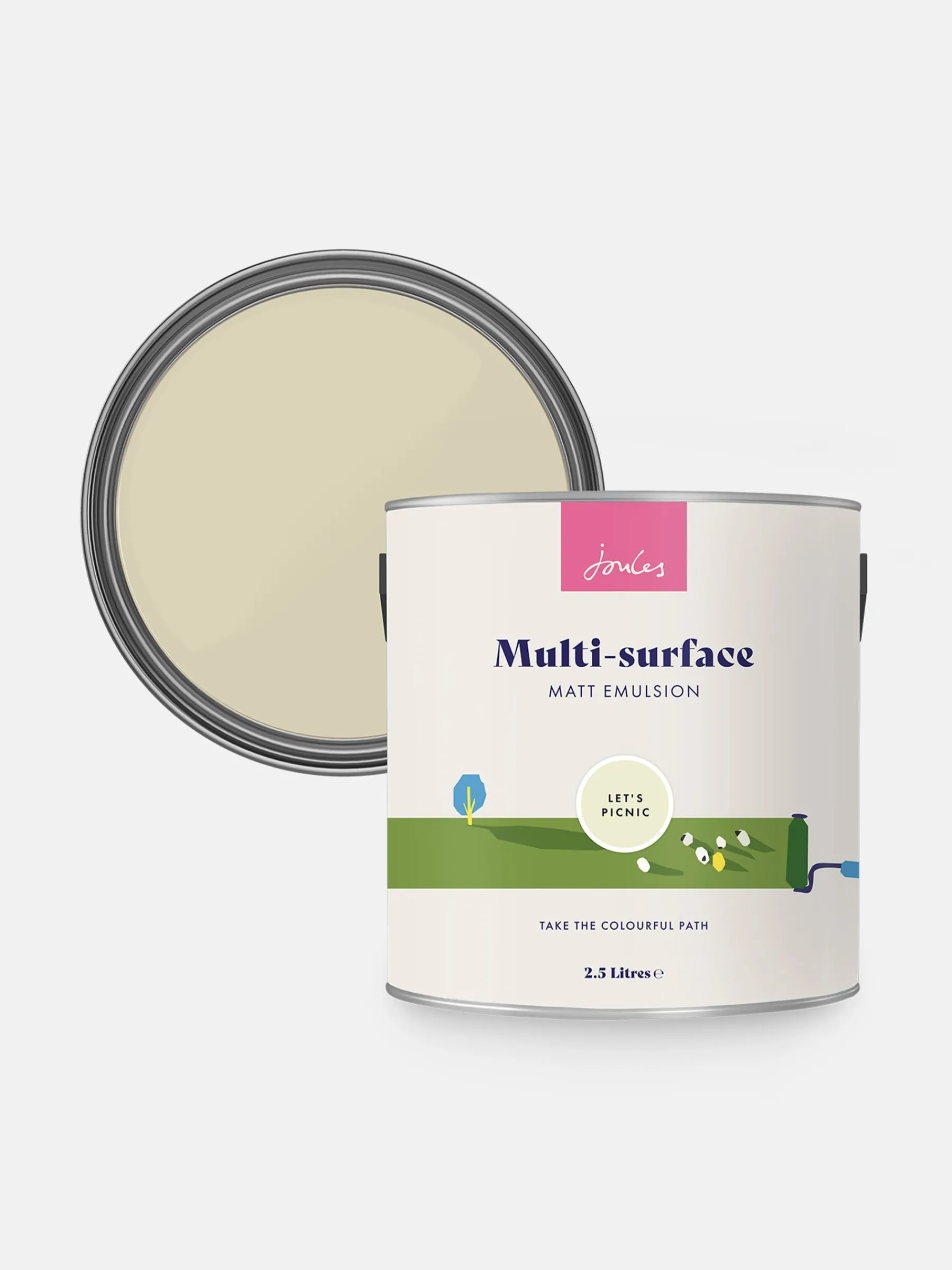 Let's Picnic Cream Multi Surface Matt Emulsion<Joules Best