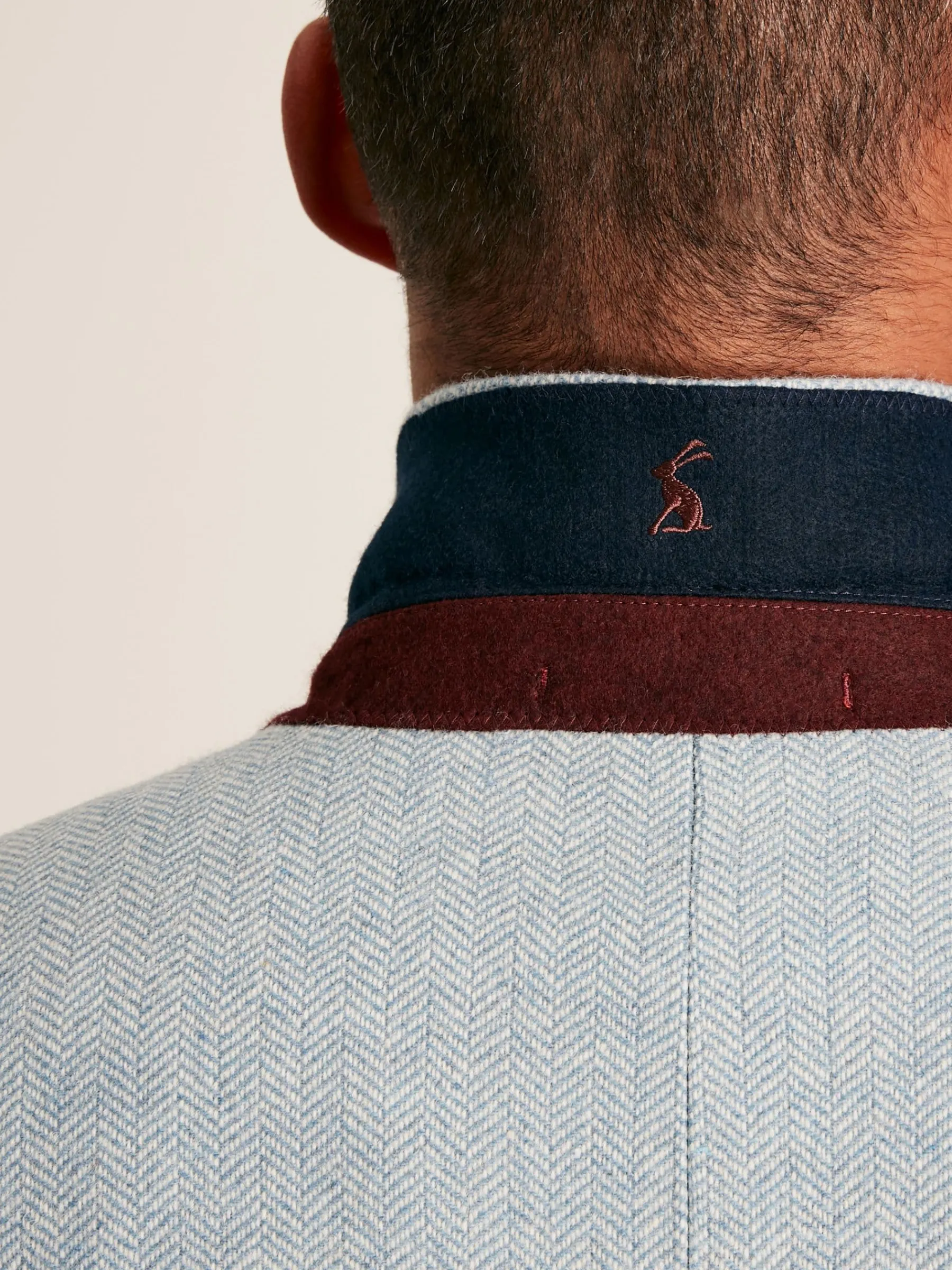 Light Blue Herringbone Texture Slim Fit Blazer<Joules Hot