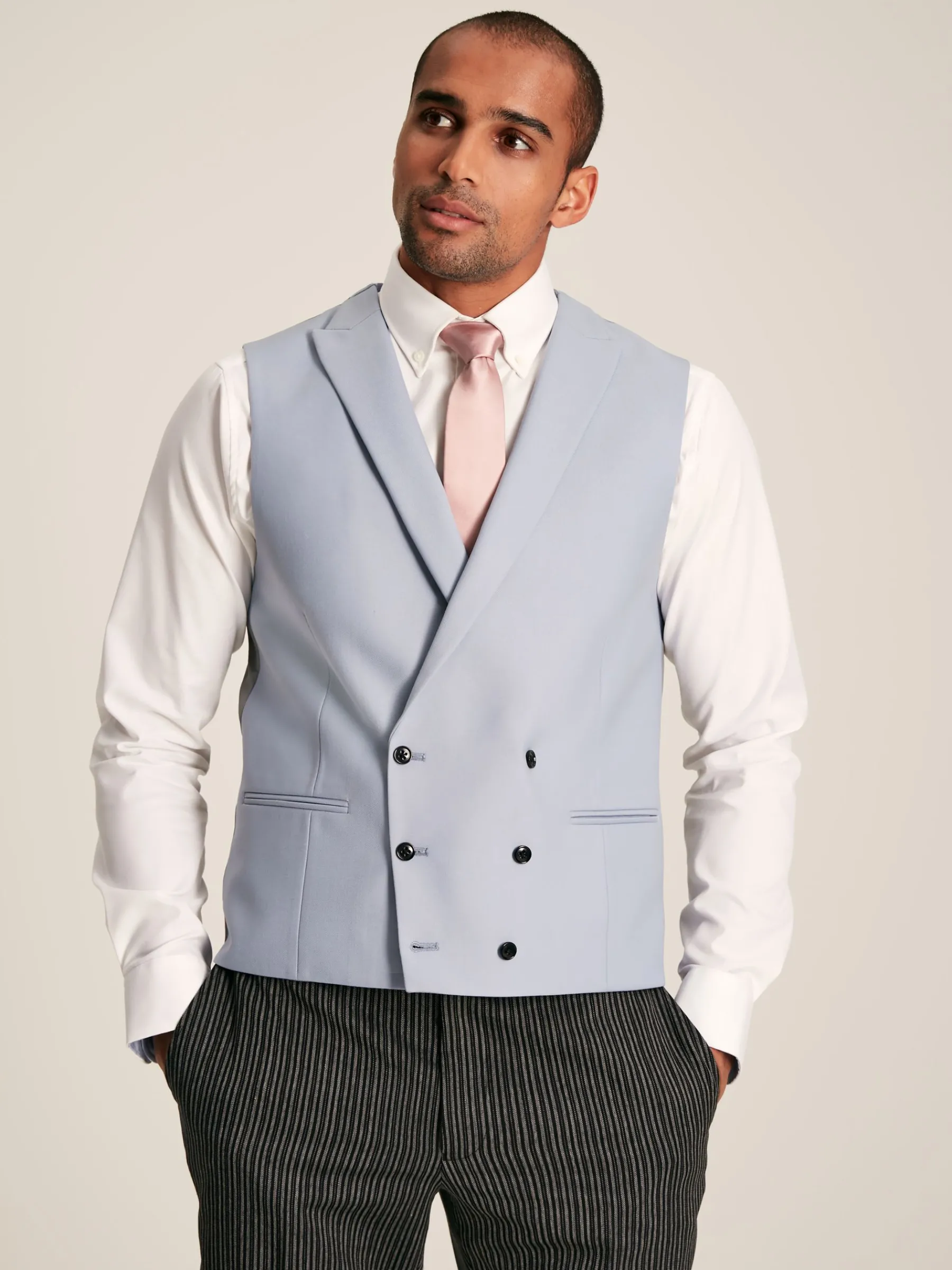 Light Blue Morning Suit Waistcoat<Joules
