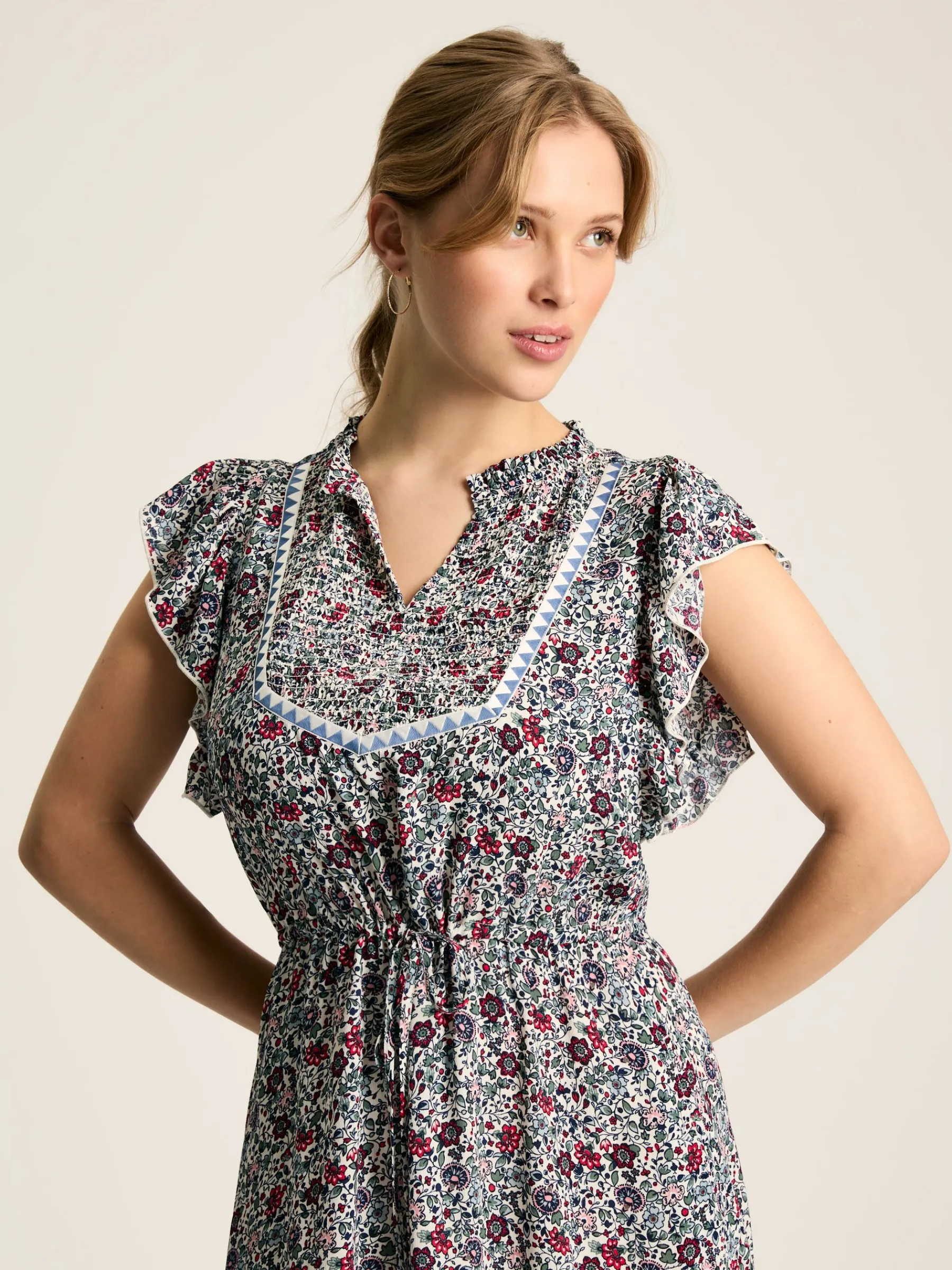 Lillia Tie Waist Tiered Dress<Joules Best