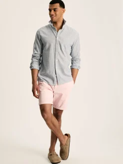 Linen Blend Blue Stripe Plain Long Sleeve Shirt<Joules Clearance