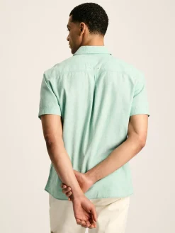 Linen Blend Plain Short Sleeve Shirt<Joules Sale