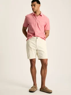 Linen Blend Plain Short Sleeve Shirt<Joules Best