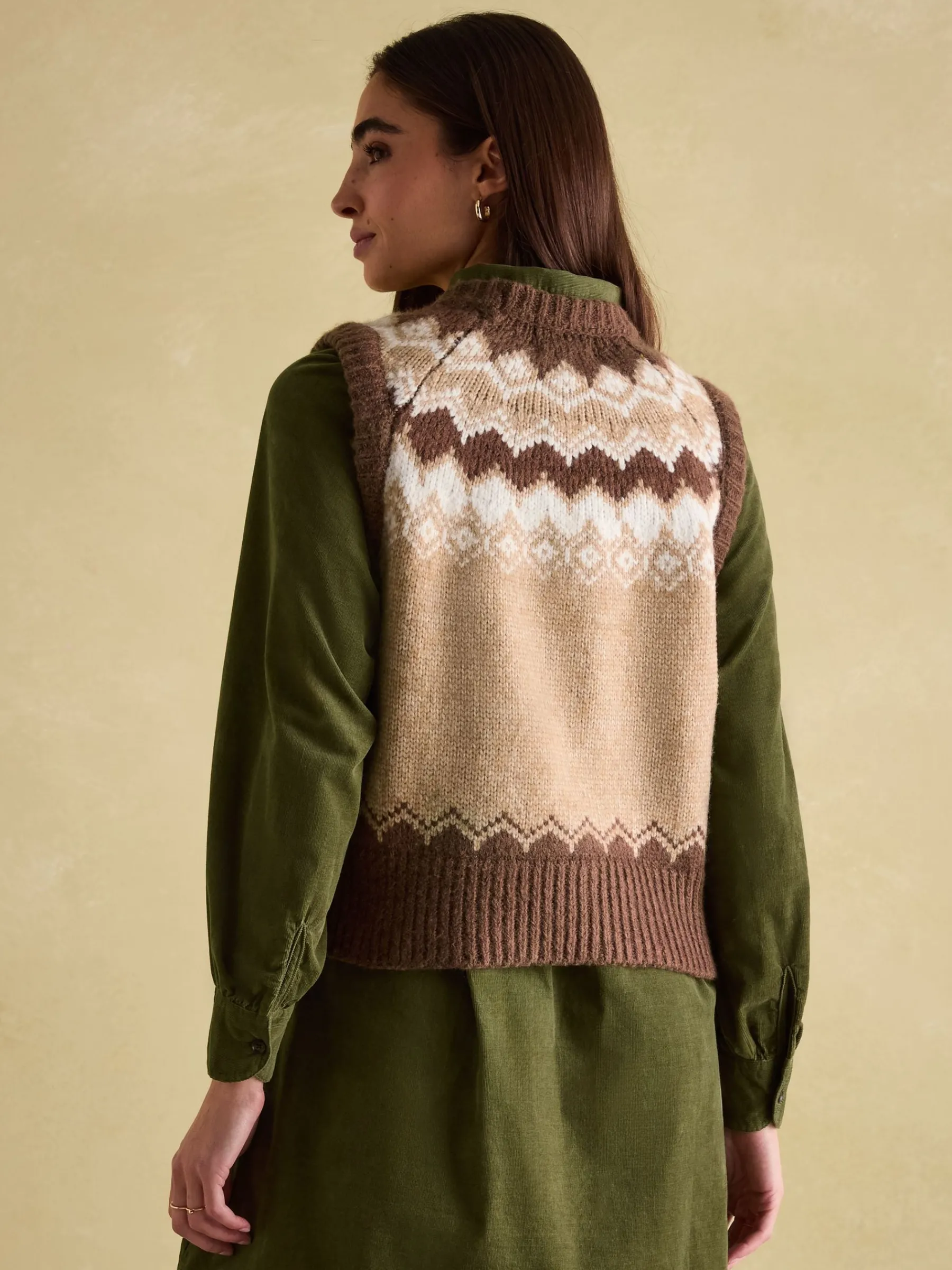 Lowry Knitted Fair Isle Vest<Joules Best