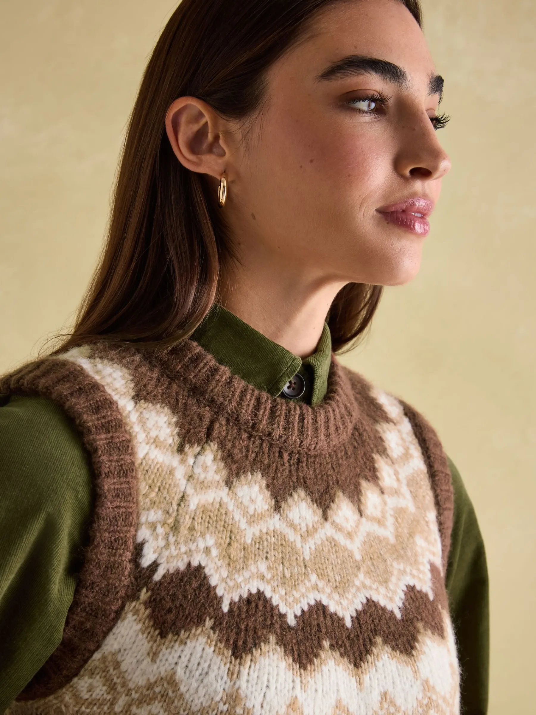 Lowry Knitted Fair Isle Vest<Joules Best