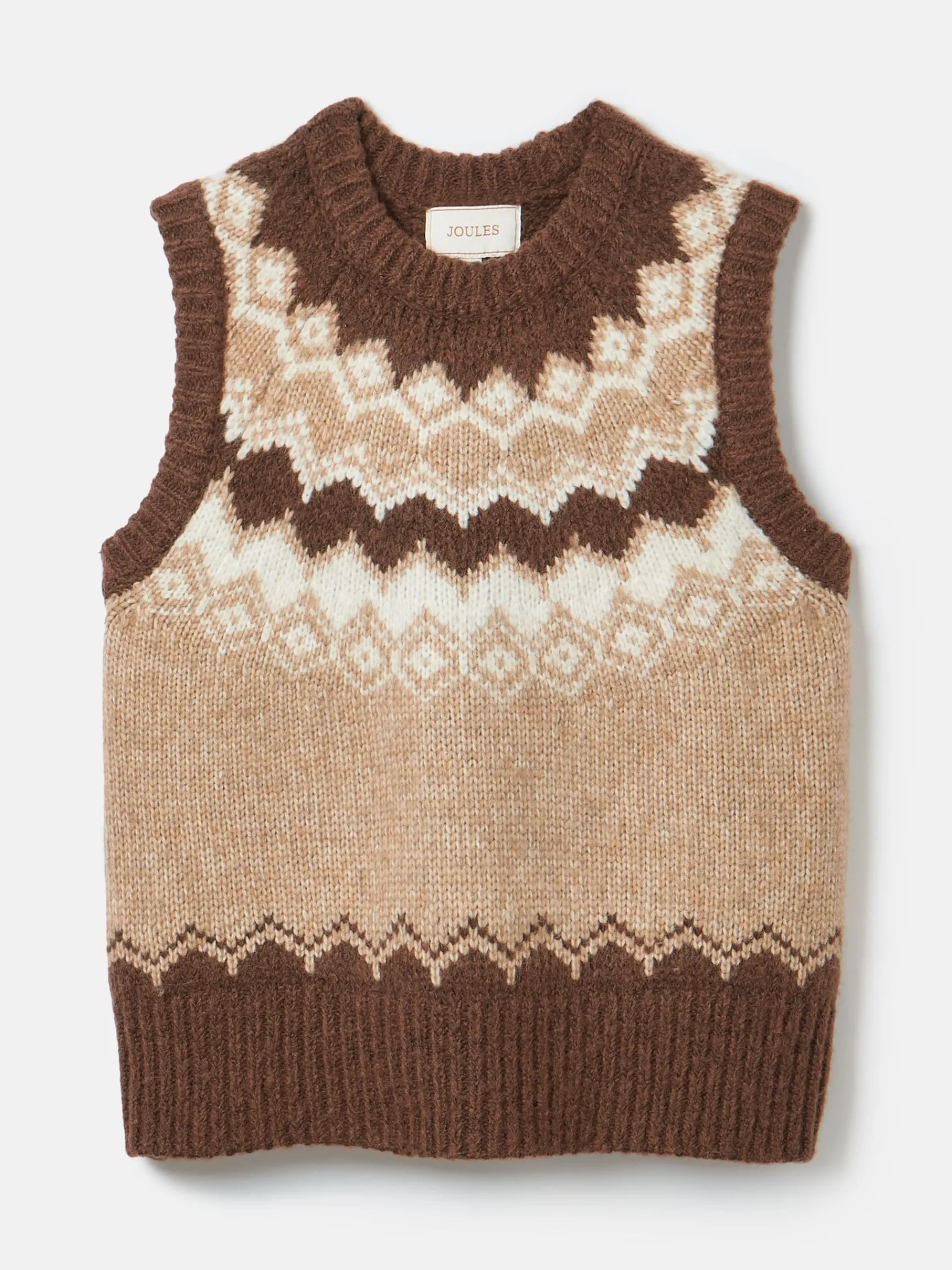 Lowry Knitted Fair Isle Vest<Joules Best