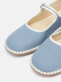 Maddison Light Blue Canvas Mary Jane Shoes<Joules Sale