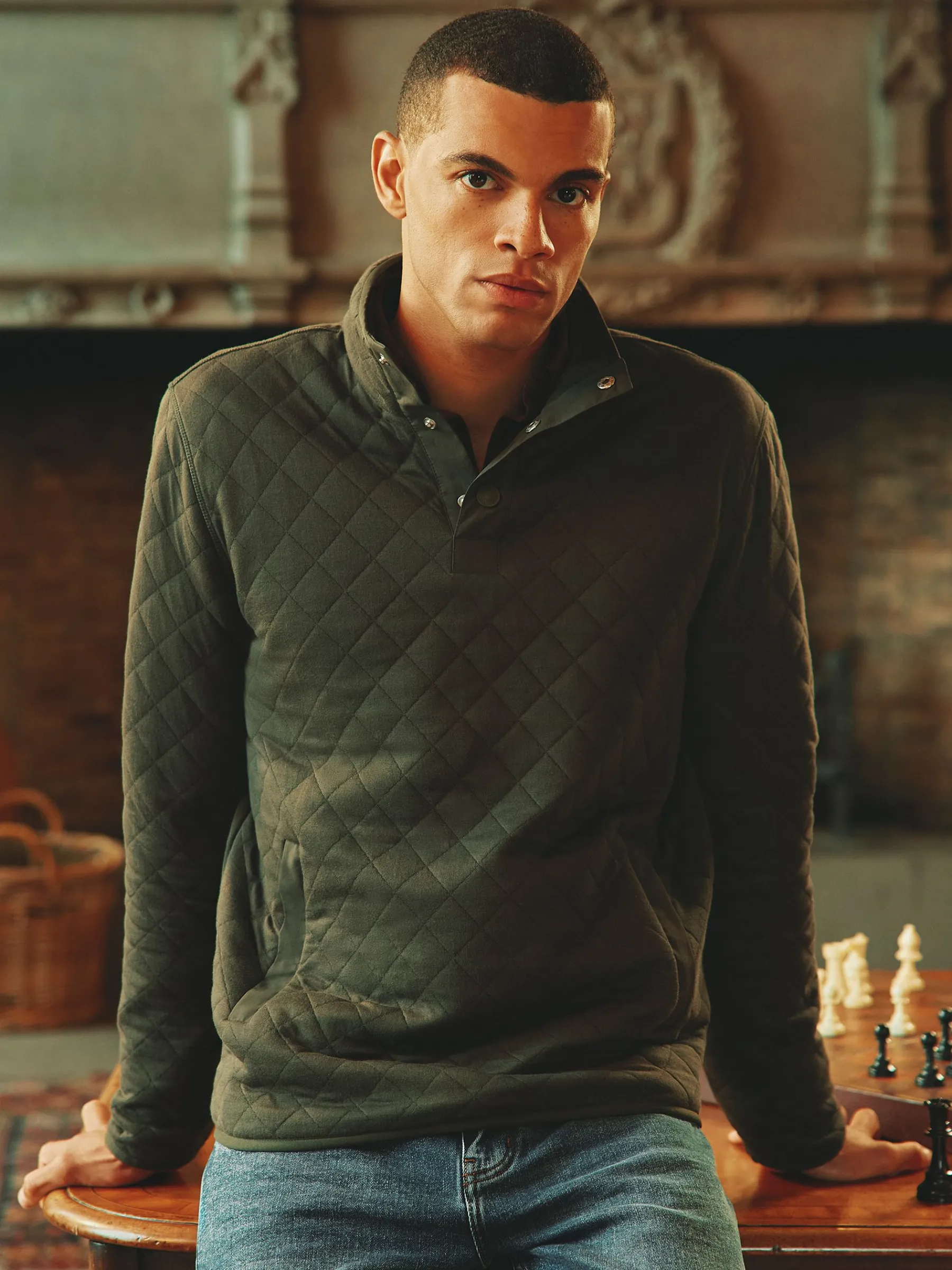 Malton Quilted Jersey Pullover Sweatshirt<Joules Best