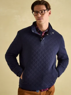 Malton Quilted Jersey Pullover Sweatshirt<Joules New