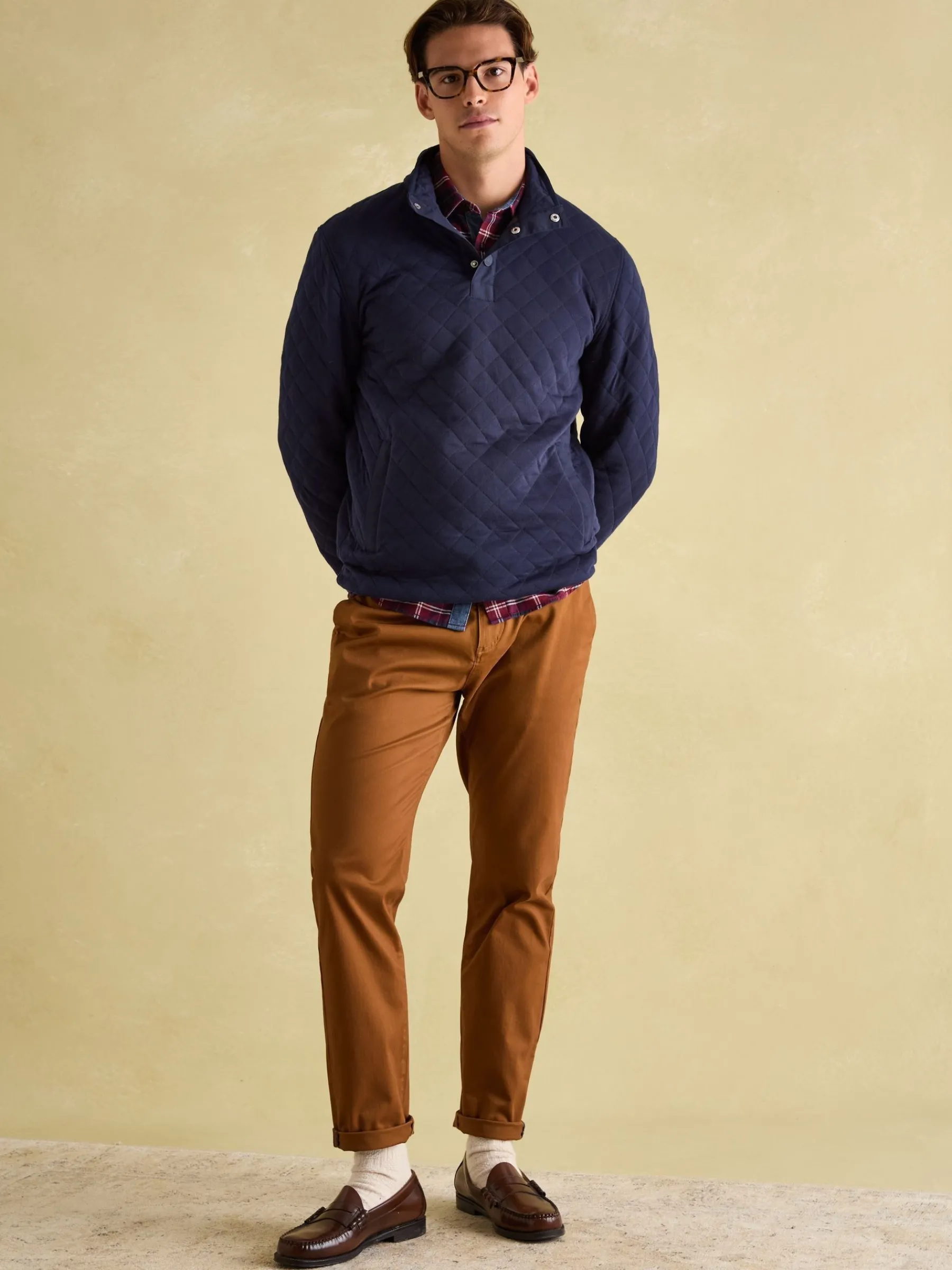 Malton Quilted Jersey Pullover Sweatshirt<Joules New