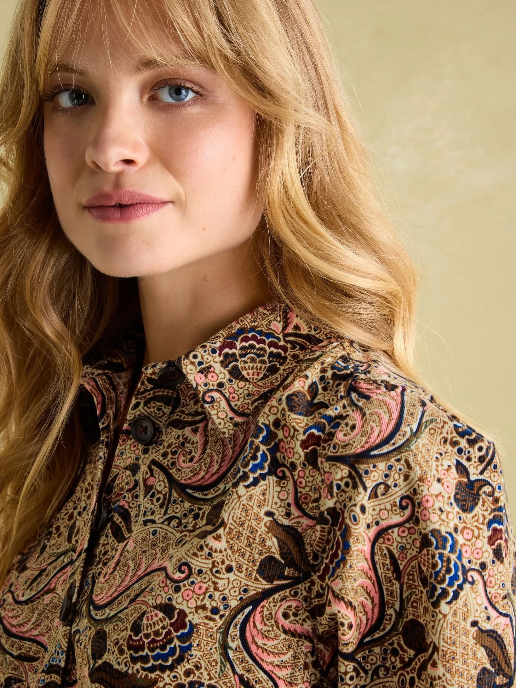 Maple Floral Paisley Corduroy Shirt Dress<Joules Sale