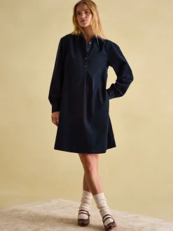 Maple Navy Blue Corduroy Shirt Dress<Joules Hot