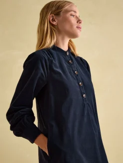 Maple Navy Blue Corduroy Shirt Dress<Joules Hot