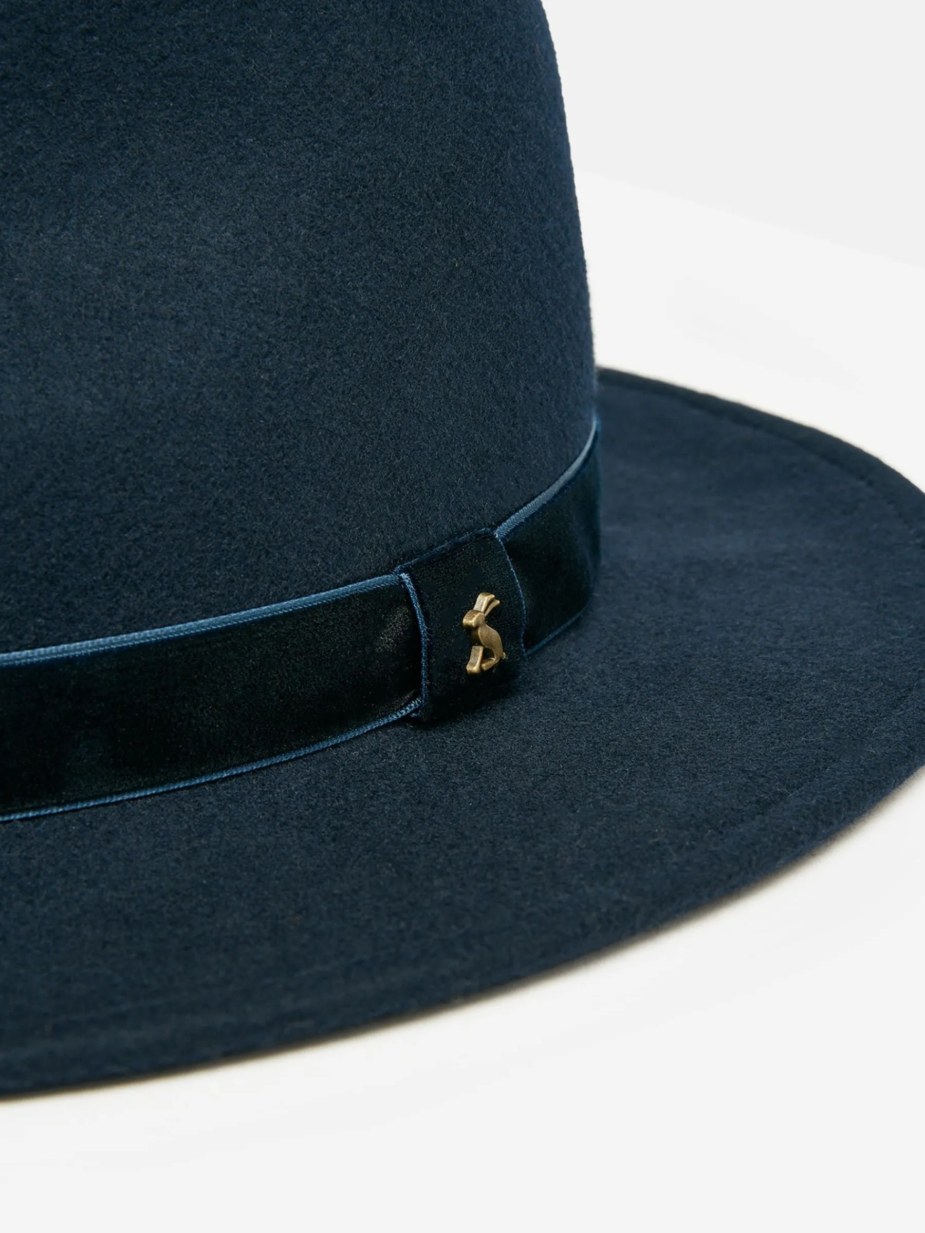 Maude Navy Blue Wool Fedora Hat<Joules Best