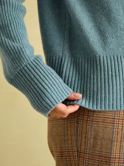 May Merino Wool Jumper with Detachable Roll Neck<Joules Best
