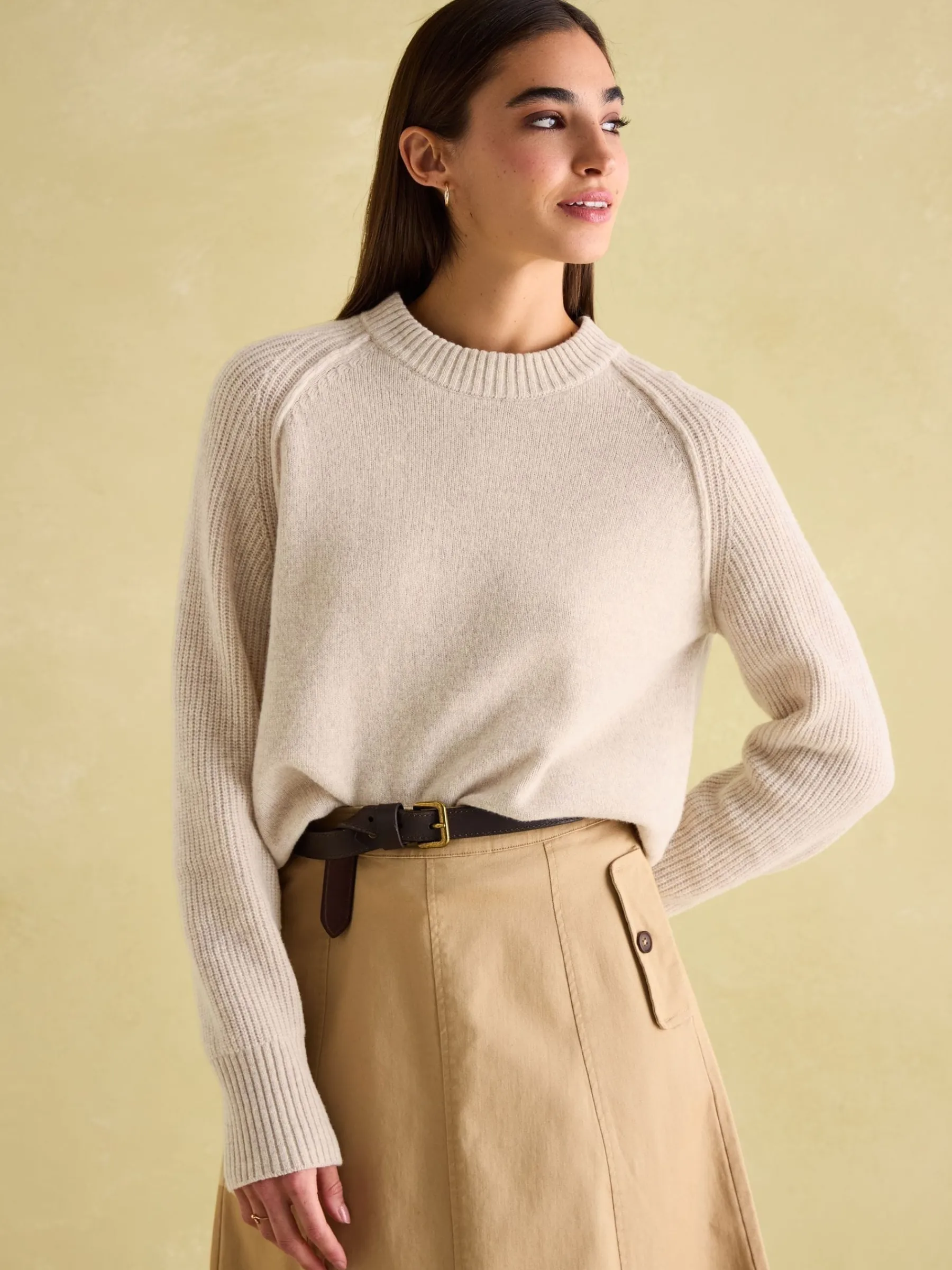 May Merino Wool Jumper with Detachable Roll Neck<Joules Online
