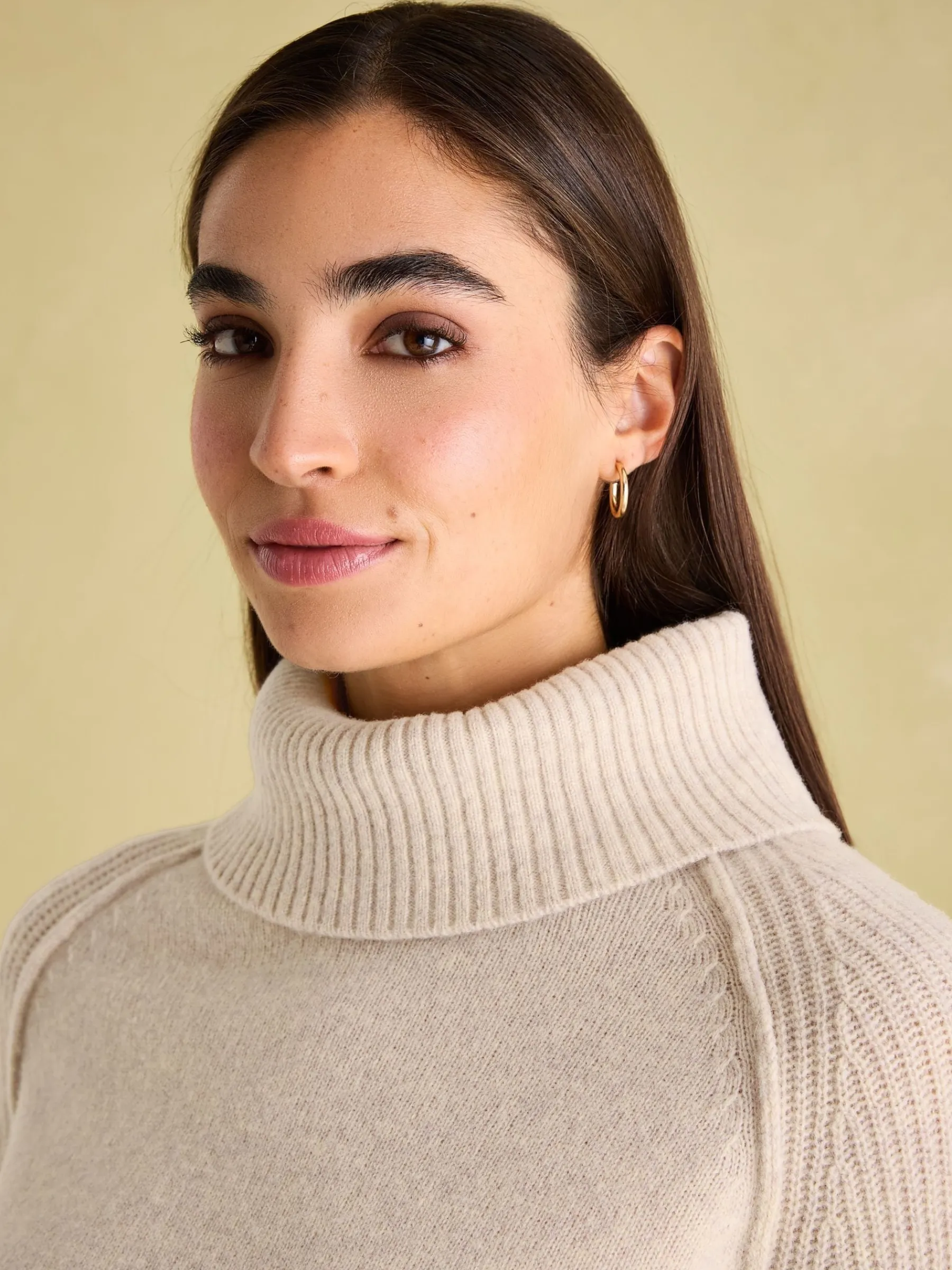May Merino Wool Jumper with Detachable Roll Neck<Joules Online