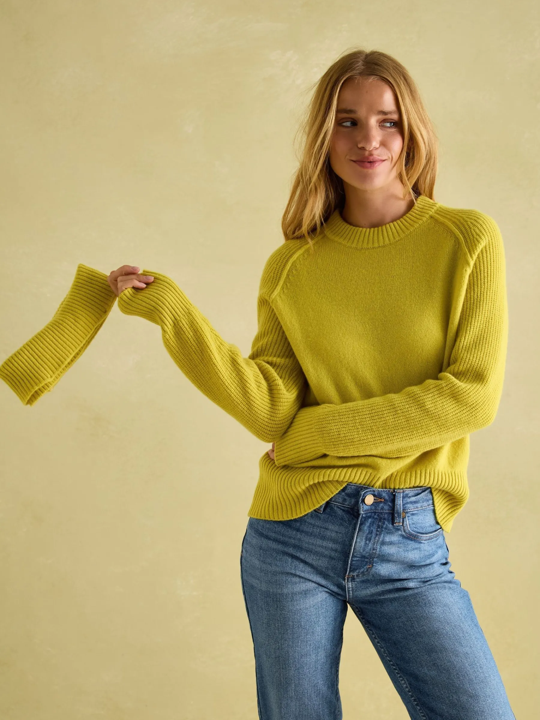 May Merino Wool Jumper with Detachable Roll Neck<Joules