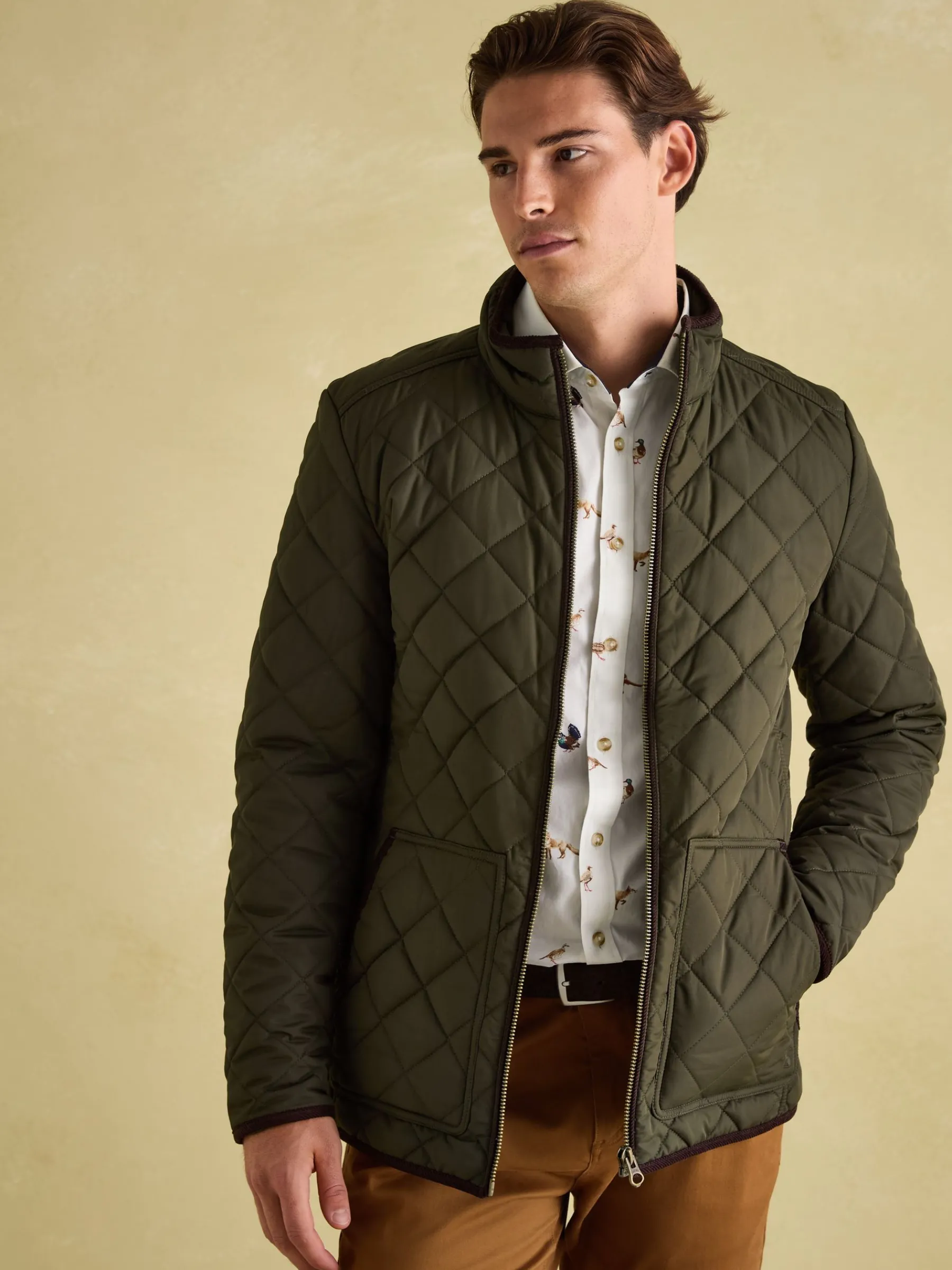 Maynard Diamond Quilted Jacket<Joules