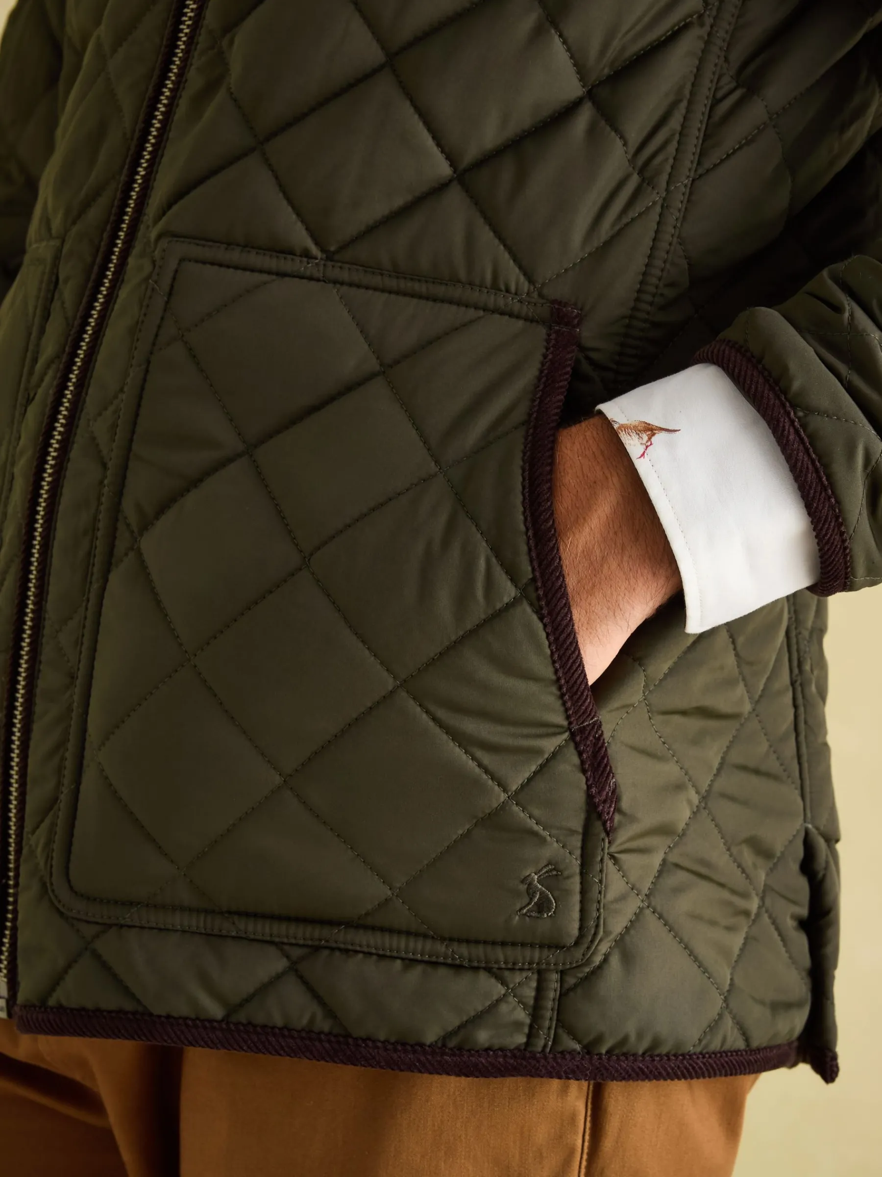 Maynard Diamond Quilted Jacket<Joules