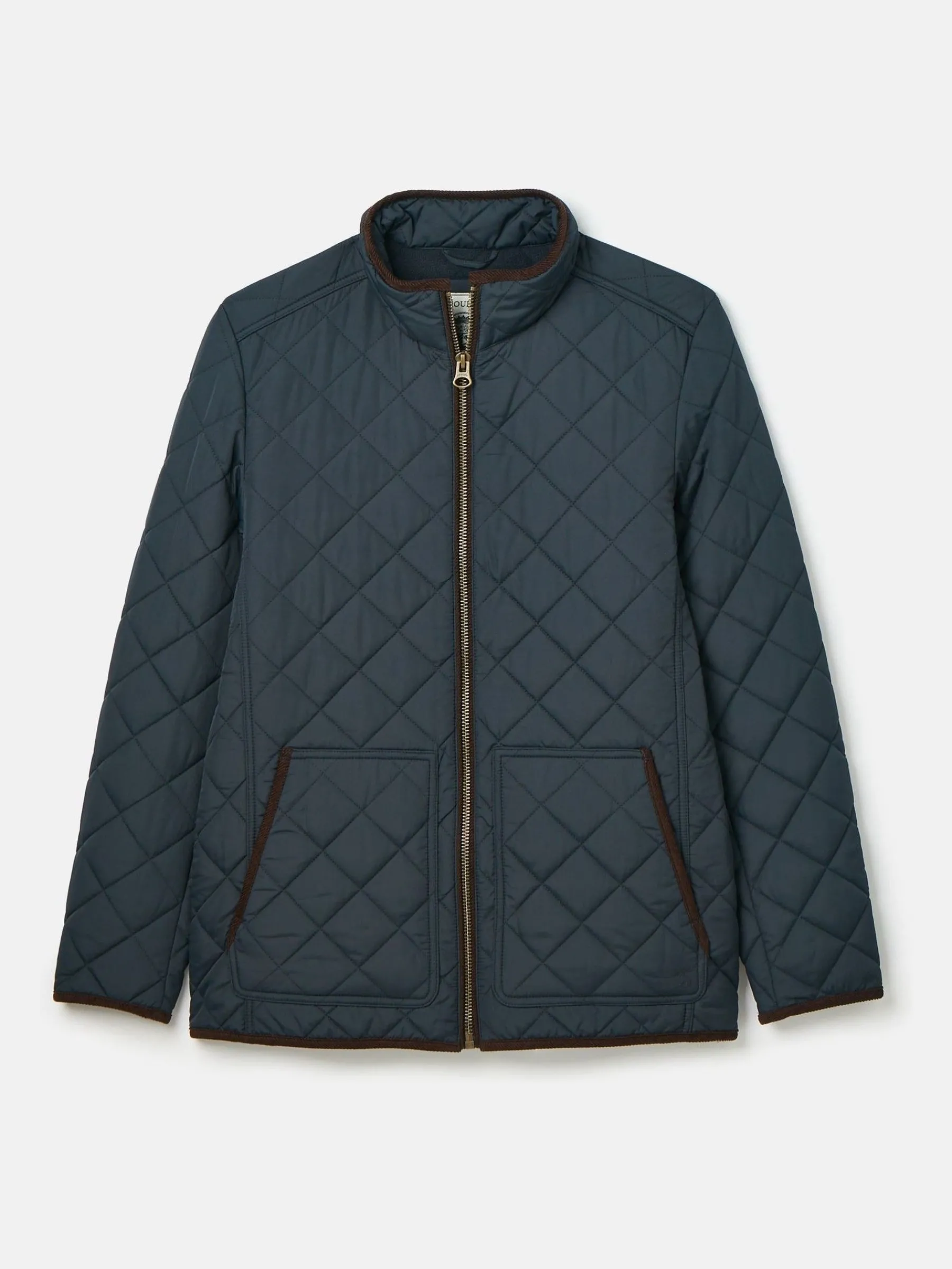 Maynard Navy Blue Diamond Quilted Jacket<Joules Best