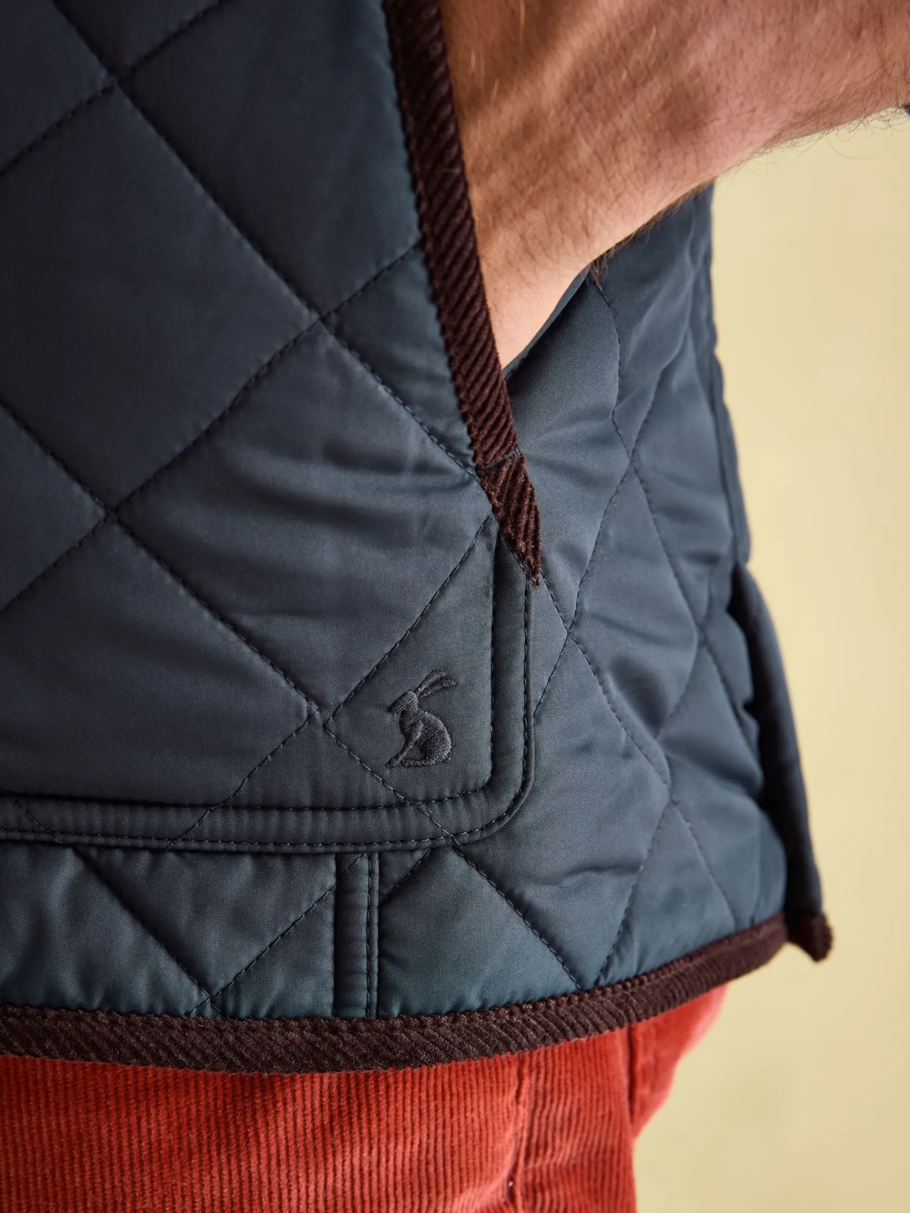 Maynard Navy Blue Diamond Quilted Gilet<Joules Clearance