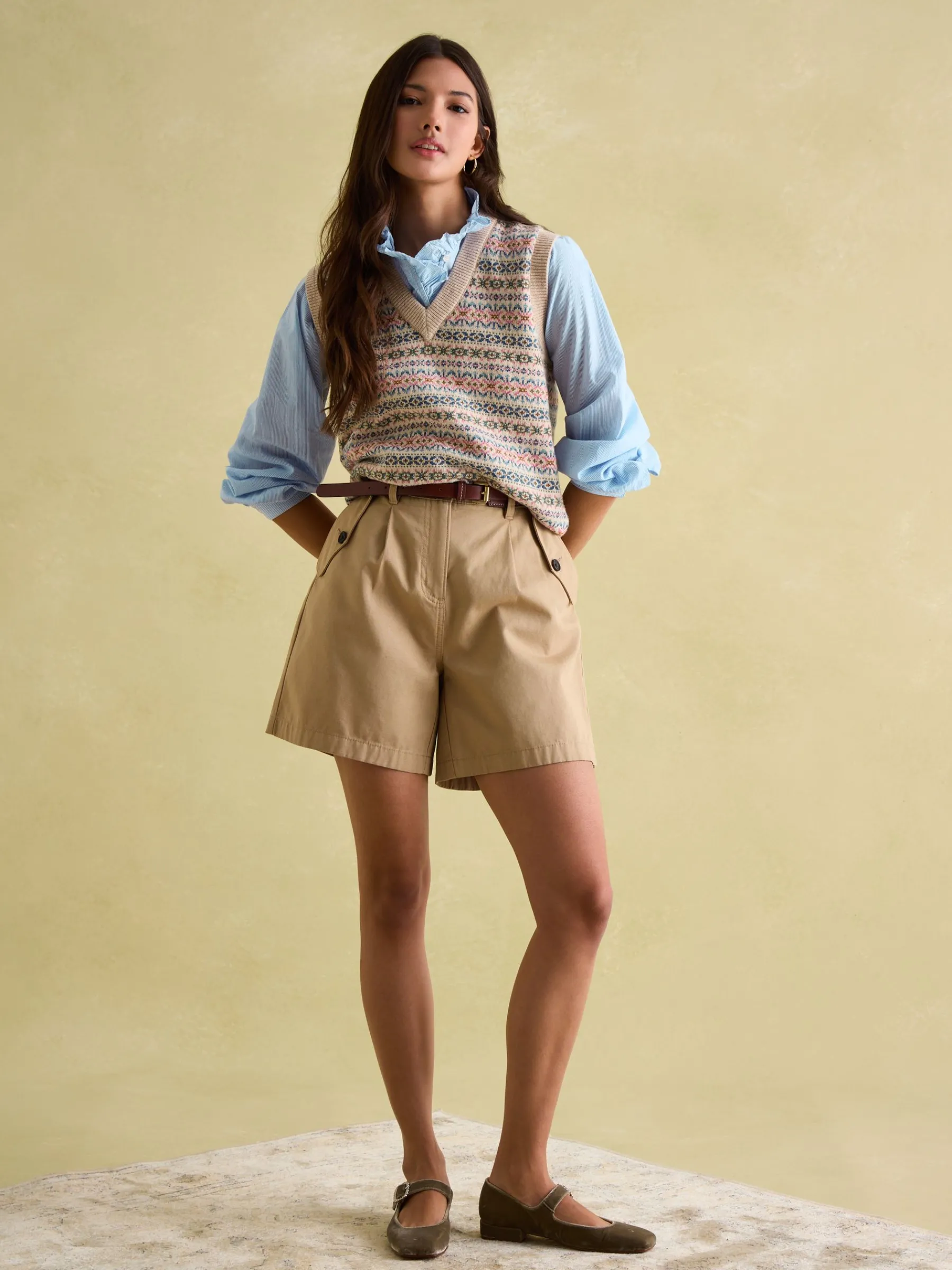 Melanie Cotton Ruffle Blouse<Joules Hot