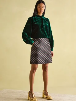 Melanie Velvet Blouse<Joules Hot