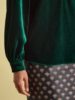 Melanie Velvet Blouse<Joules Hot
