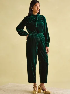 Melanie Velvet Blouse<Joules Hot