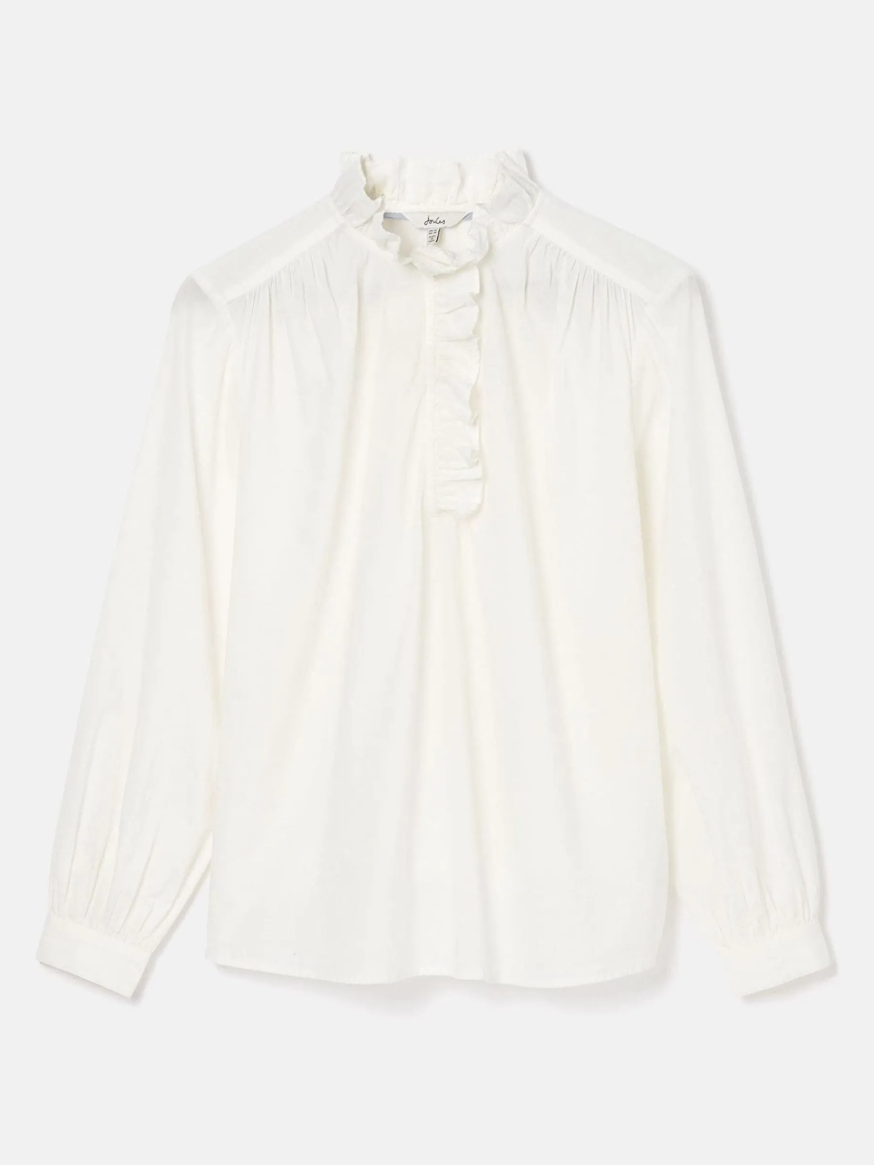 Melanie Cotton Ruffle Blouse<Joules