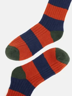Men's Gibson Cosy Striped Socks<Joules