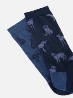 Men's Kingsbury 2 Pack Socks (size 7-12)<Joules Discount