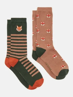 Men's Kingsbury 2 Pack Socks (size 7-12)<Joules Clearance