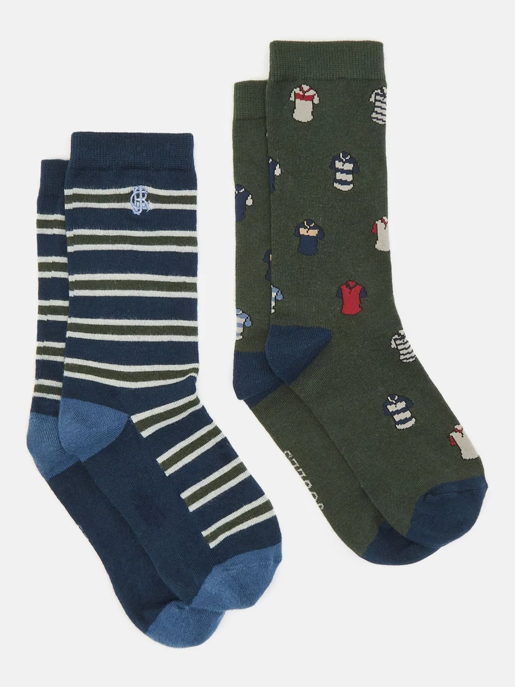 Men's Kingsbury 2 Pack Socks (size 7-12)<Joules Best