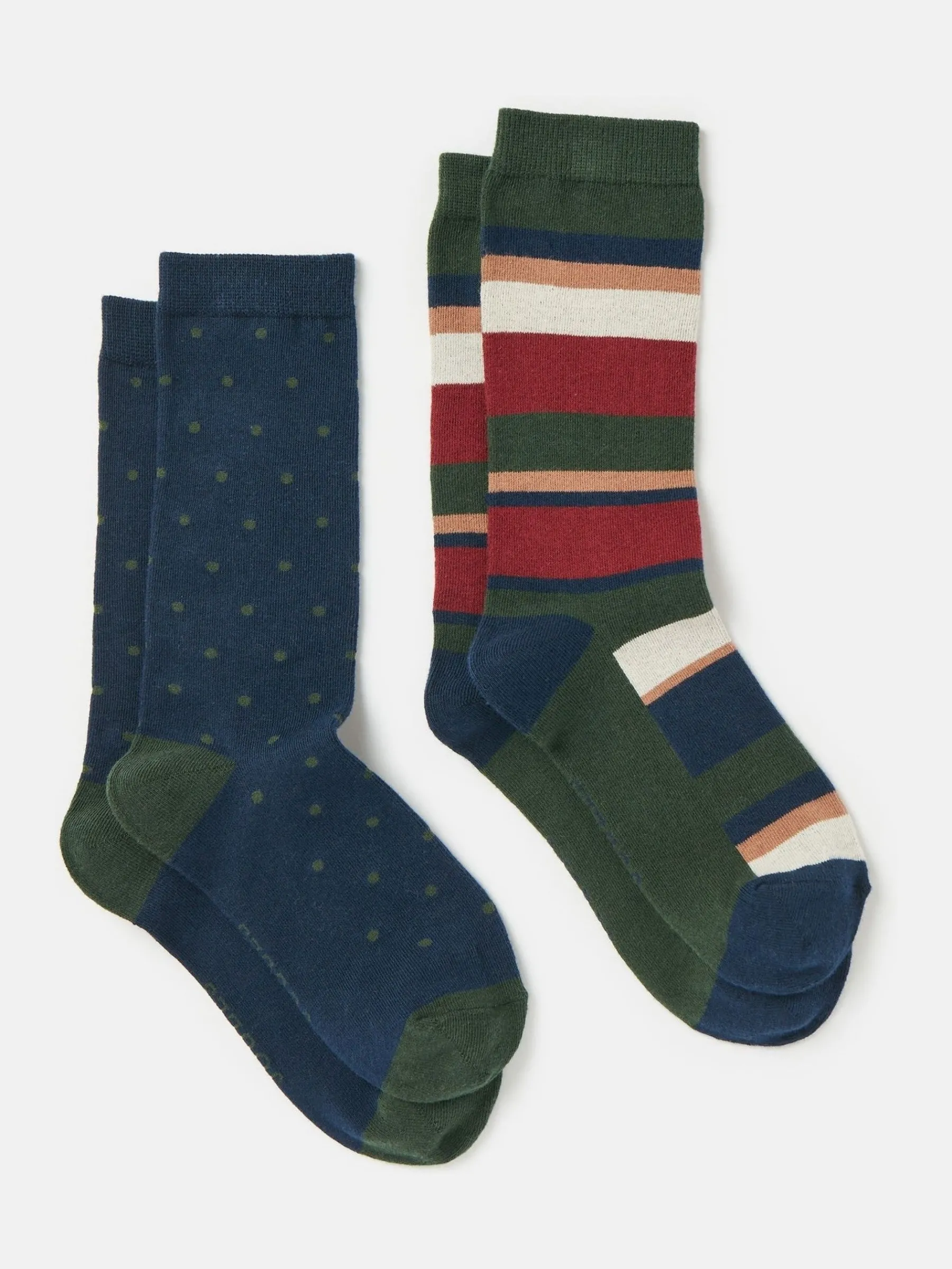 Men's Kingsbury Multi Navy 2 Pack Socks (size 7-12)<Joules Sale