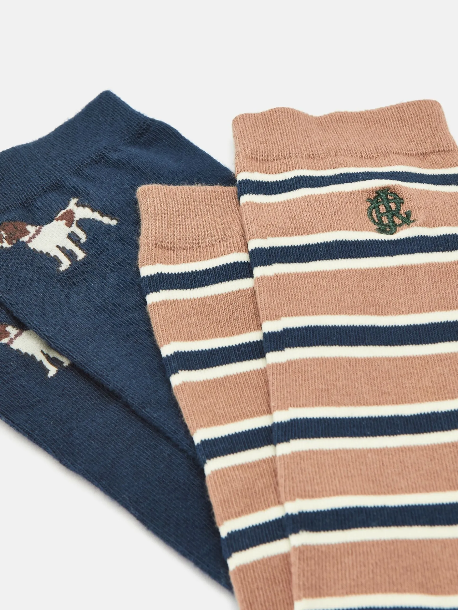 Men's Kingsbury 2 Pack Socks (size 7-12)<Joules Discount