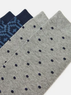 Men's Kingsbury 2 Pack Socks (size 7-12)<Joules Clearance