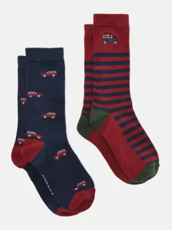 Men's Kingsbury 2 Pack Socks (size 7-12)<Joules Discount