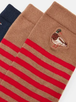 Men's Kingsbury 2 Pack Socks (size 7-12)<Joules Online