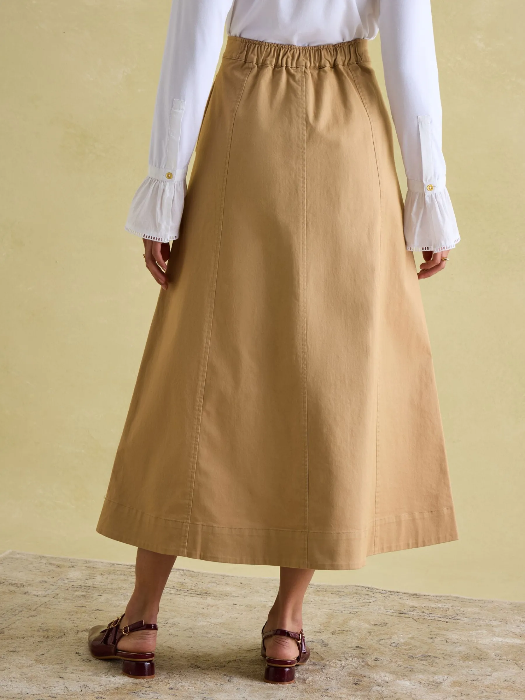 Meredith A-line Midi Skirt<Joules Clearance