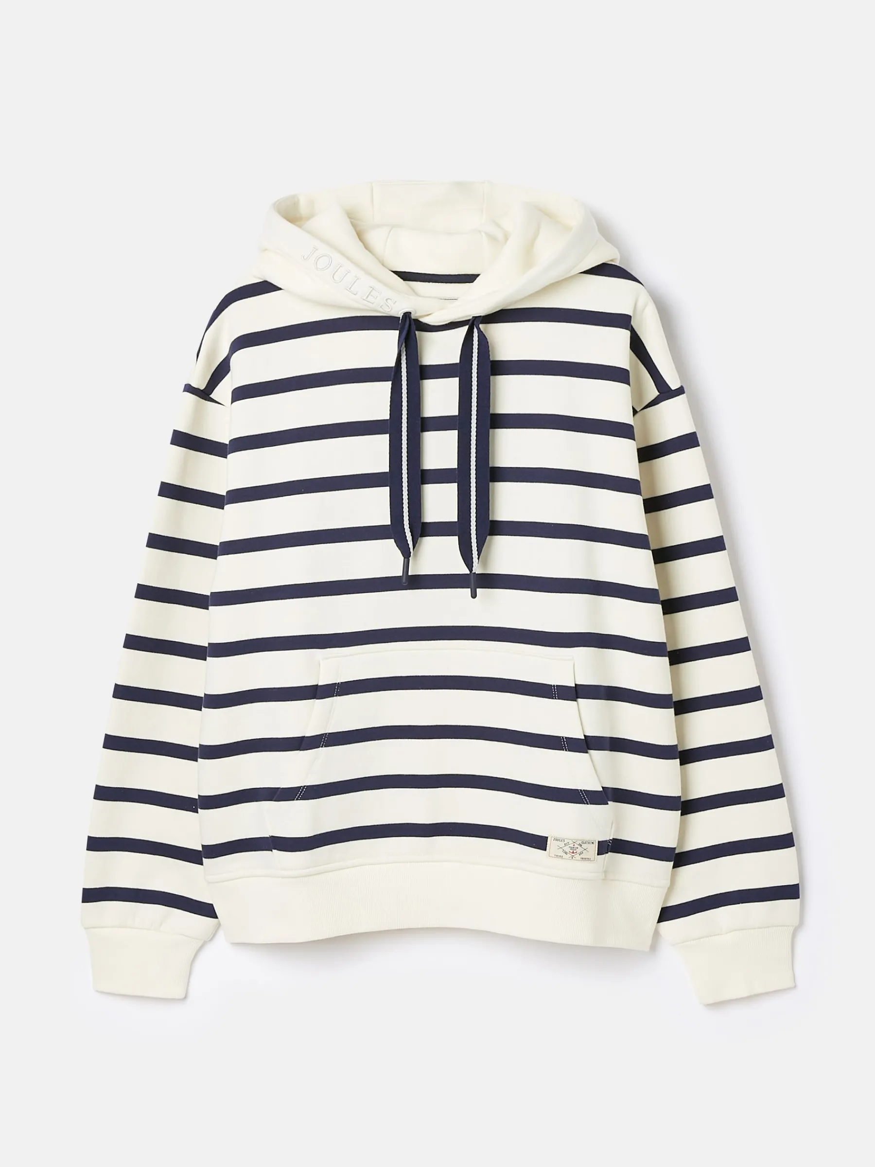 Milbourne Navy & White Striped Embroidered Hoodie<Joules Outlet