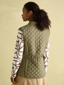 Minx Showerproof Diamond Quilted Gilet<Joules Best