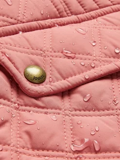 Minx Rose Pink Showerproof Diamond Quilted Gilet<Joules Best