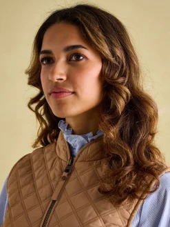 Minx Showerproof Diamond Quilted Gilet<Joules Best