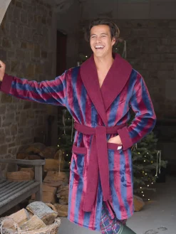 Montague Fleece Lined Dressing Gown<Joules